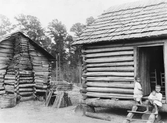 Blockhütten in Thomasville, Florida, ca. 1900